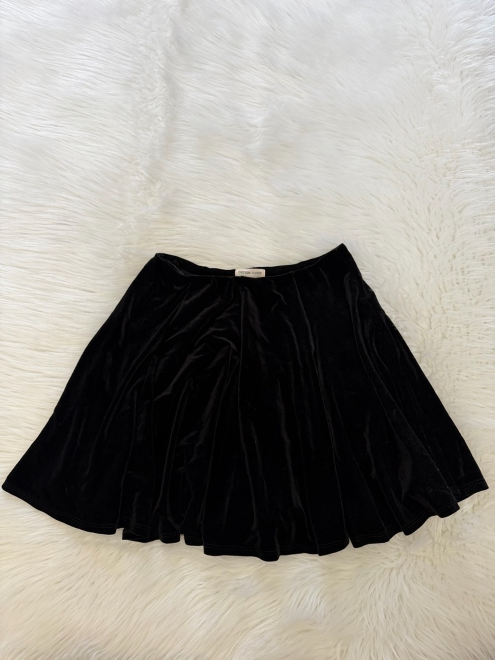Cotton Candy Black Velvet A-Line Skirt Sz S